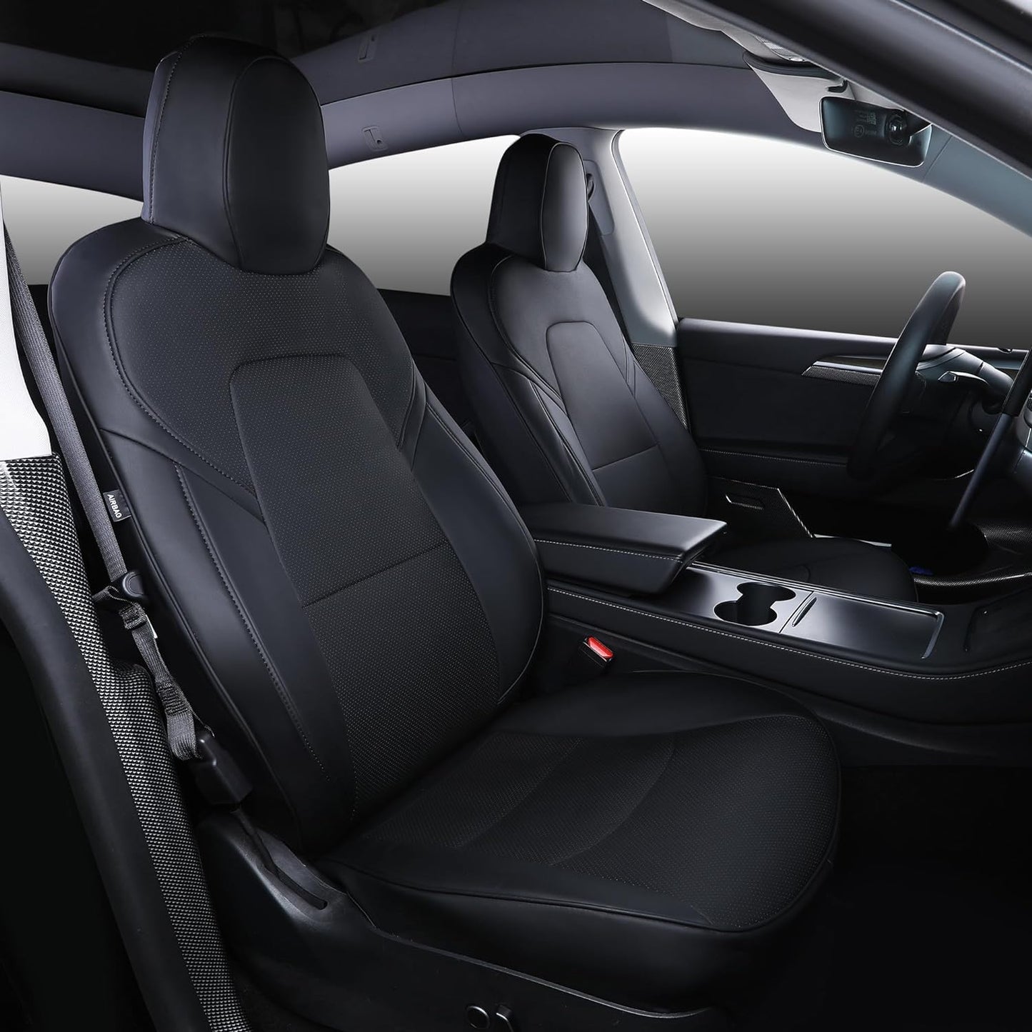 Tesla Model Y Leather Seat Covers Full Set Seat Protector Covers