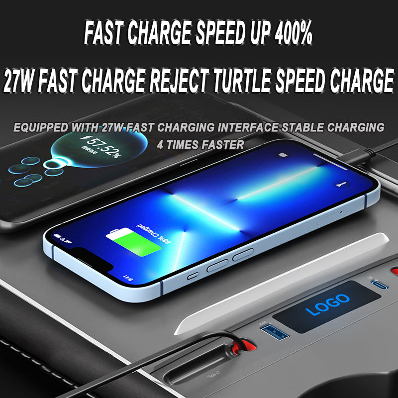 Tesla Model 3 Y Charge Hub 27w type-C + Lightning Cable Docking Station