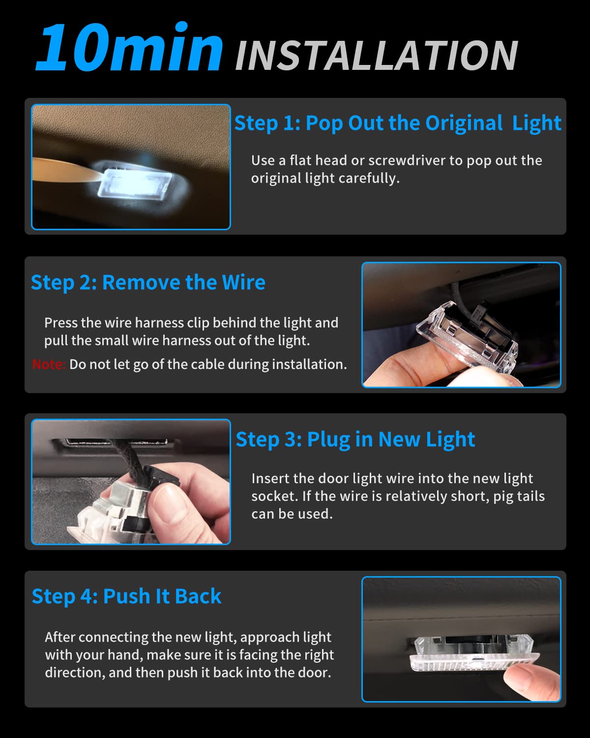 Tesla Projector Kits Puddle Lights Door LED Logo Projector Puddle Lights welcome light 4 doors