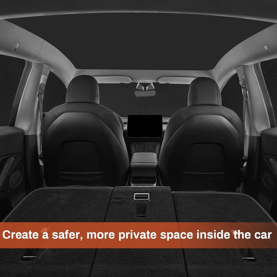 Tesla Model Y Window 8pcs Privacy Sunshade Set-Foldable Privacy Camping