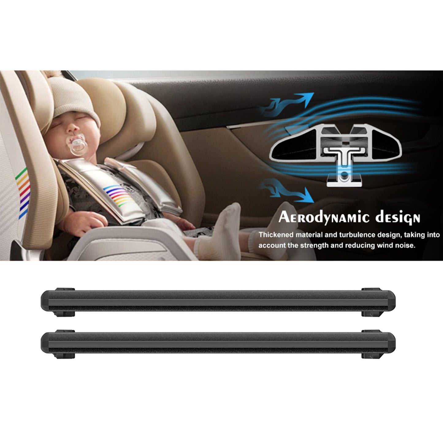 Roah Trip Heavy Duty High Quality Crossbar FLUSH / RAISED Roof Rack Crossbars Full Set