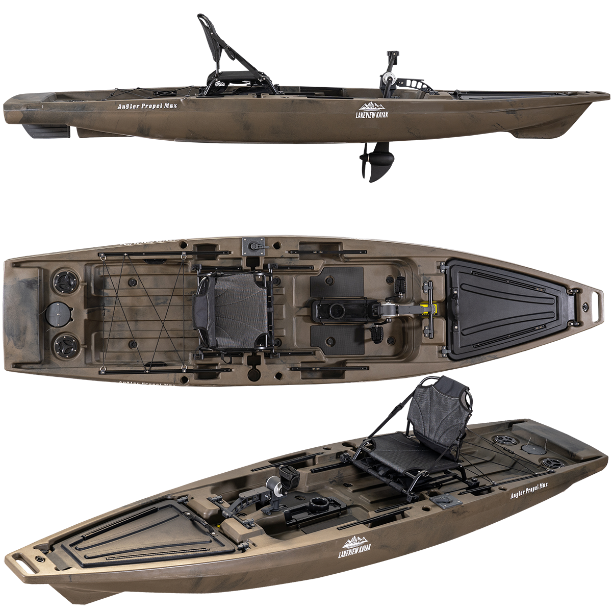 Angler Propel Max 12.5 Pedal Drive Kayak with rudder system