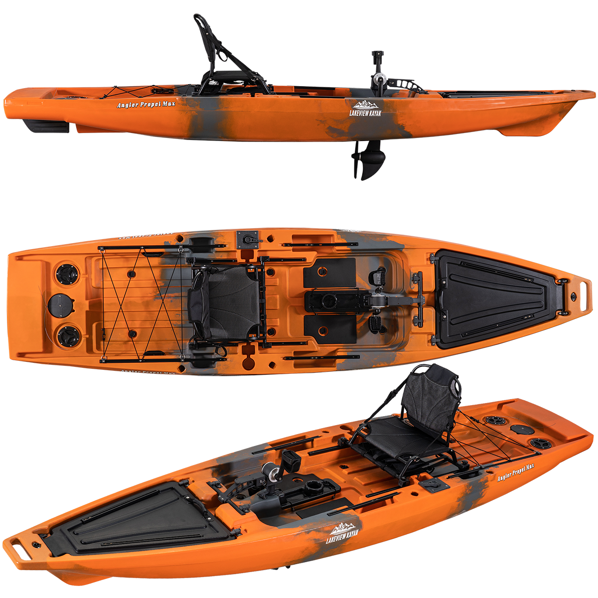 Angler Propel Max 12.5 Pedal Drive Kayak with rudder system