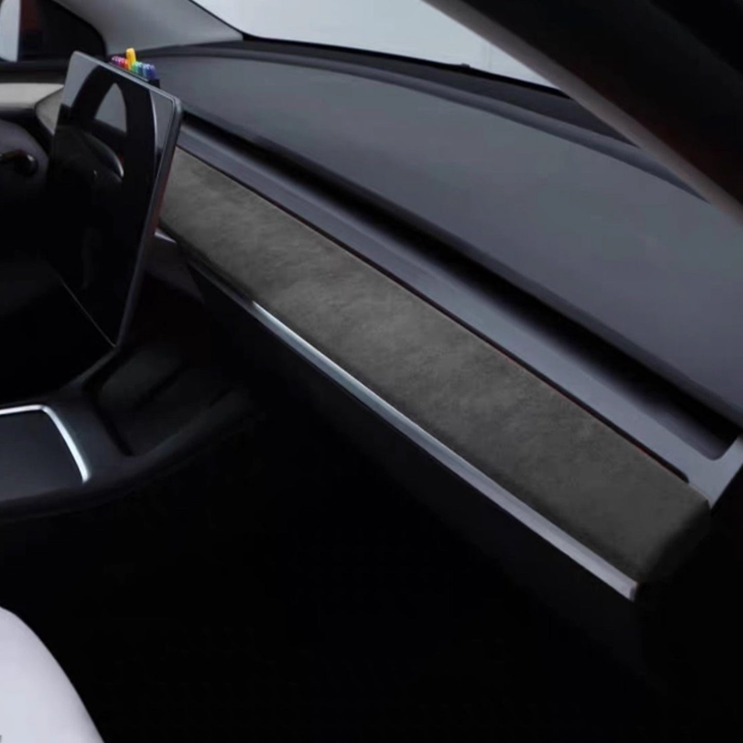 Tesla Model 3 Model Y Alcantara Dashboard Cover Wrap & Inner Front Door Trim Panel Armrest Cover