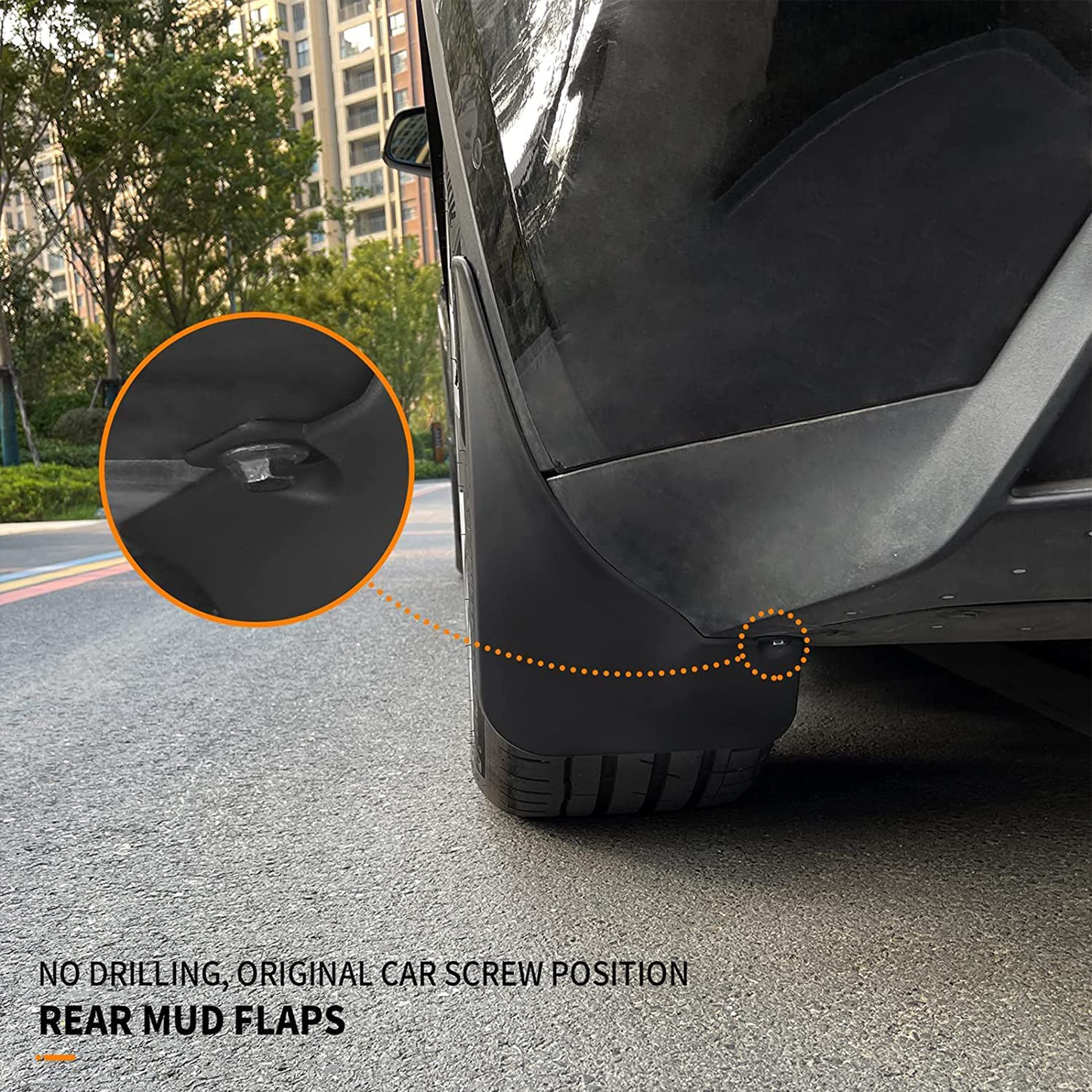 Tesla Model Y Mud Flaps Drill Free Splash Guards ABS Enhance Version