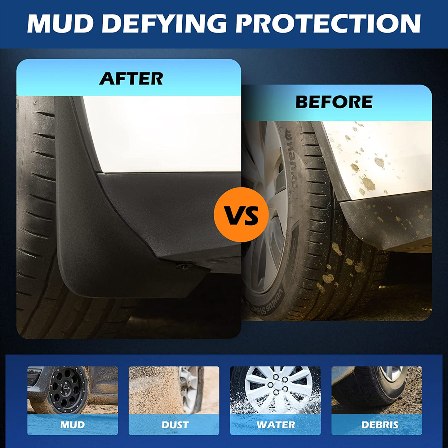 Tesla Model Y Mud Flaps Drill Free Splash Guards