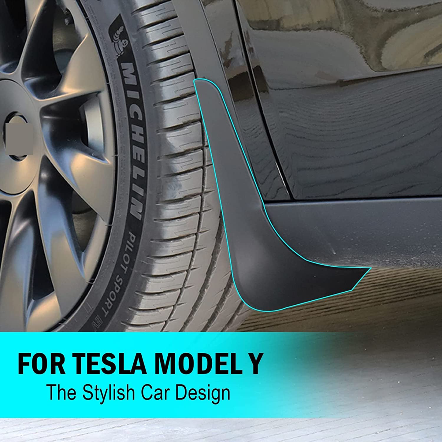 Tesla Model Y Mud Flaps Drill Free Splash Guards ABS Enhance Version