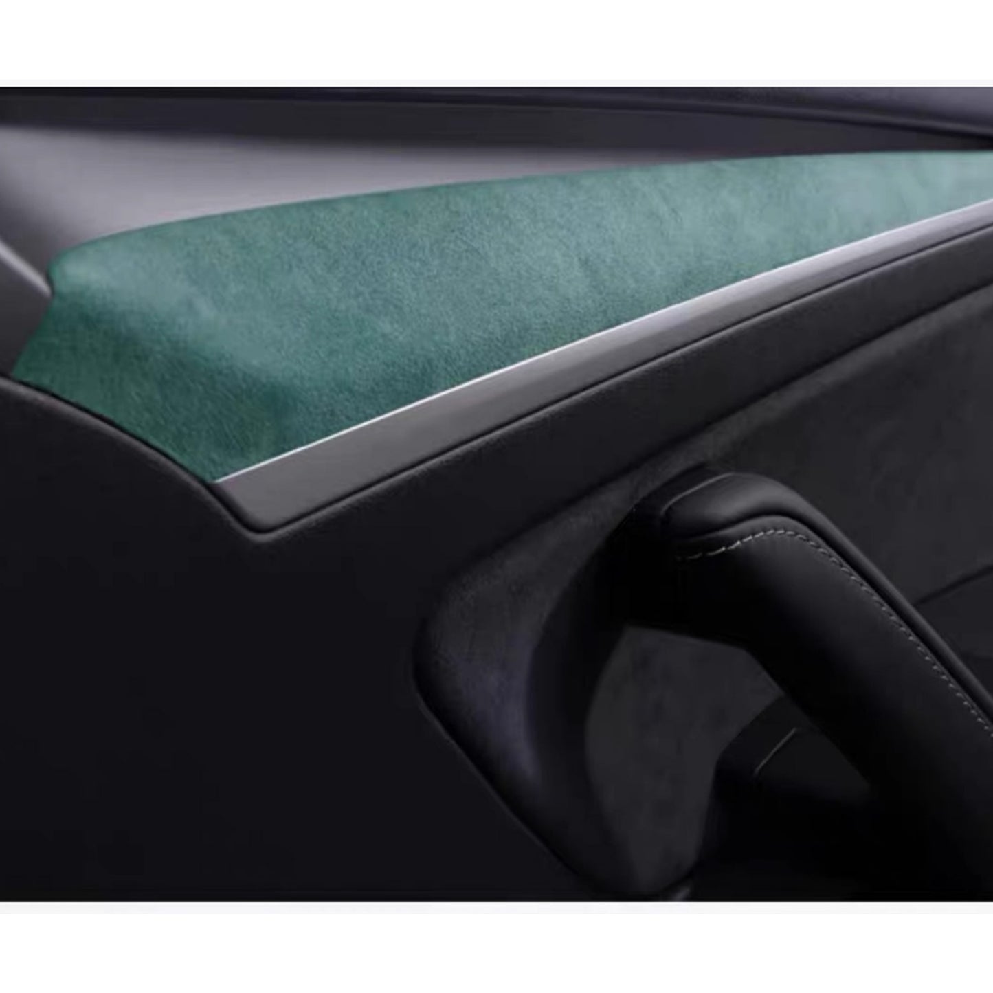 Tesla Model 3 Model Y Alcantara Dashboard Cover Wrap & Inner Front Door Trim Panel Armrest Cover
