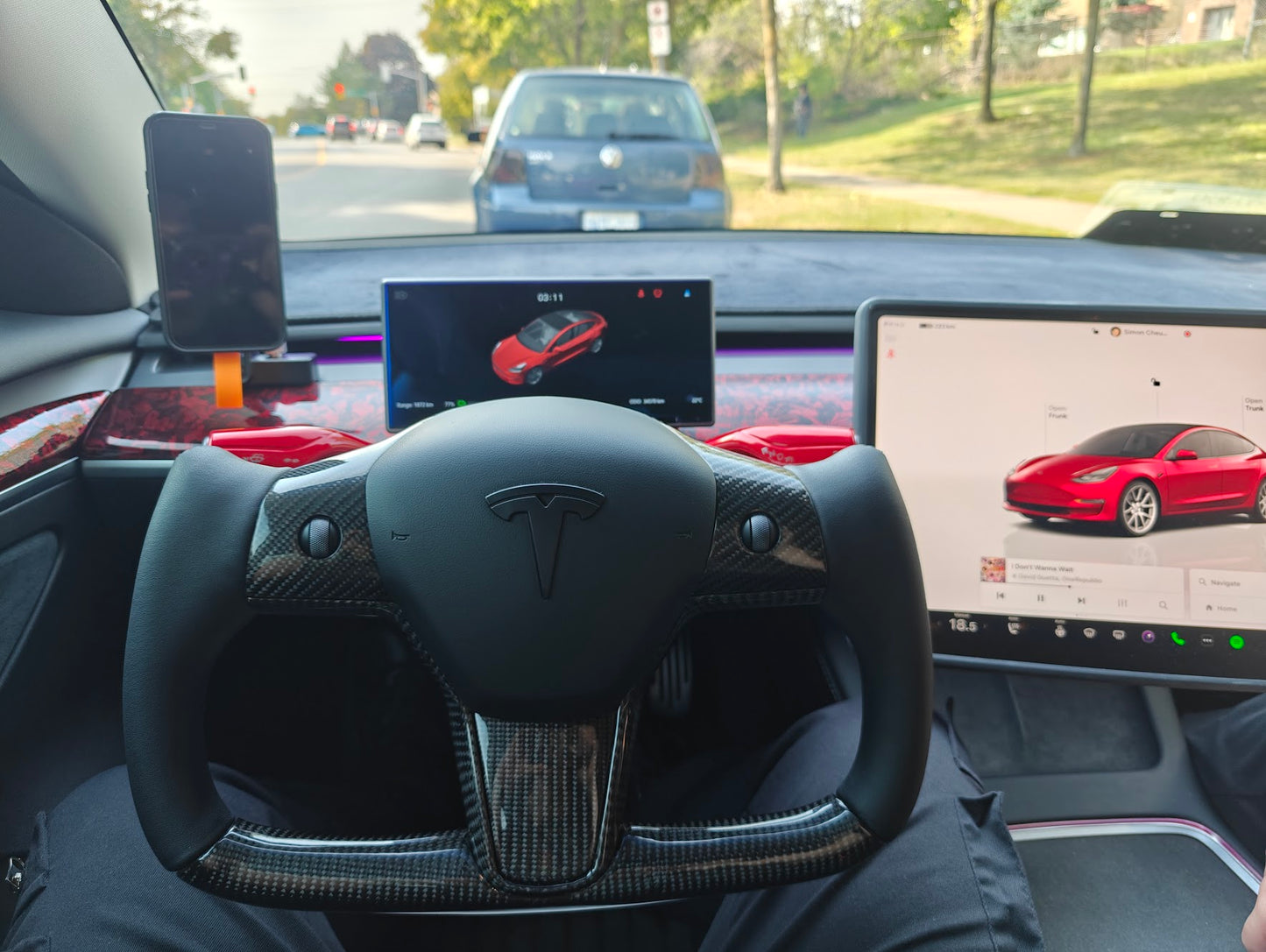 Tesla Model 3 Model y Suitable for iPhone with Magsafe Phone Mount Strong Magnetic