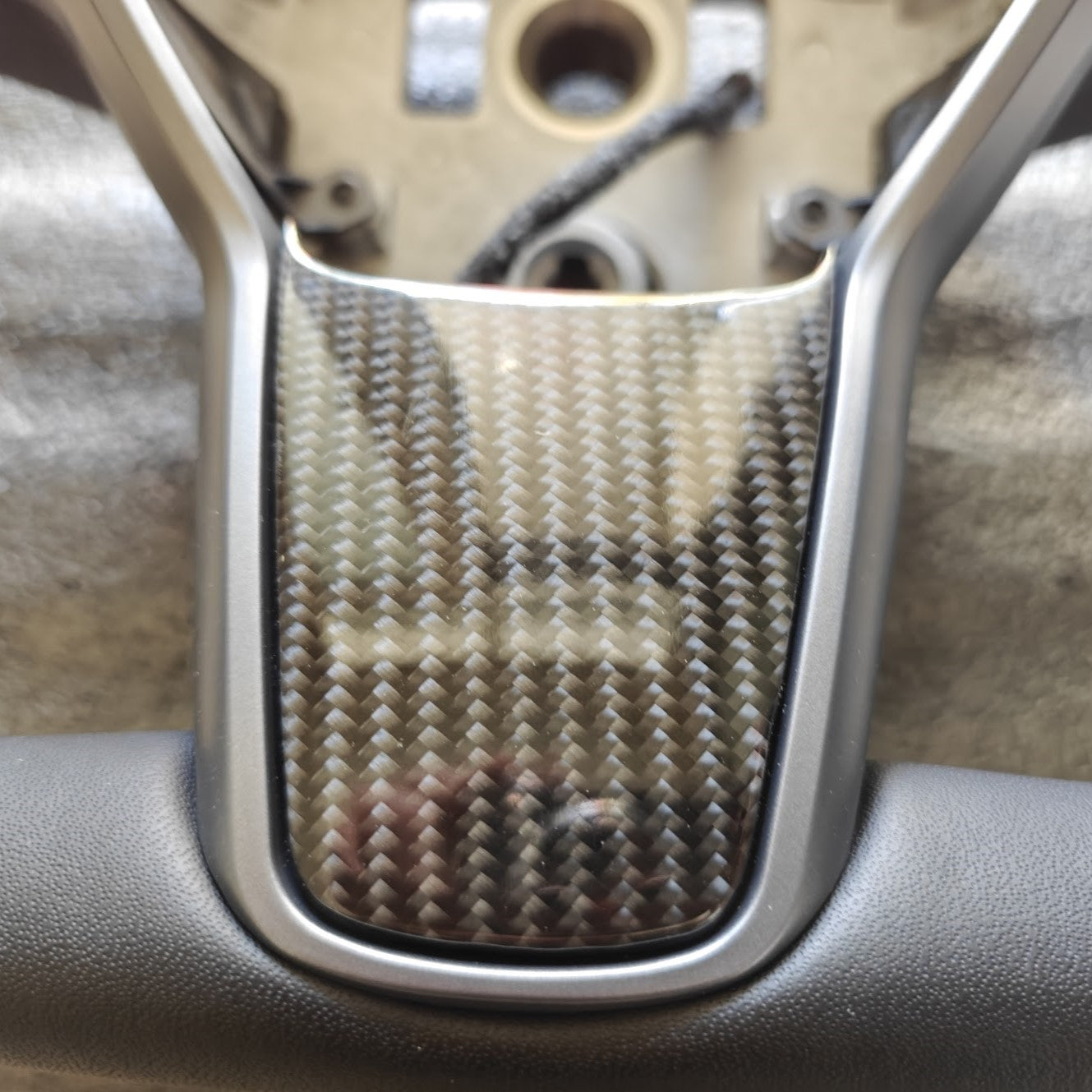 Tesla Model 3 / Y Yoke Steering Wheel Real Carbon Fiber Style B
