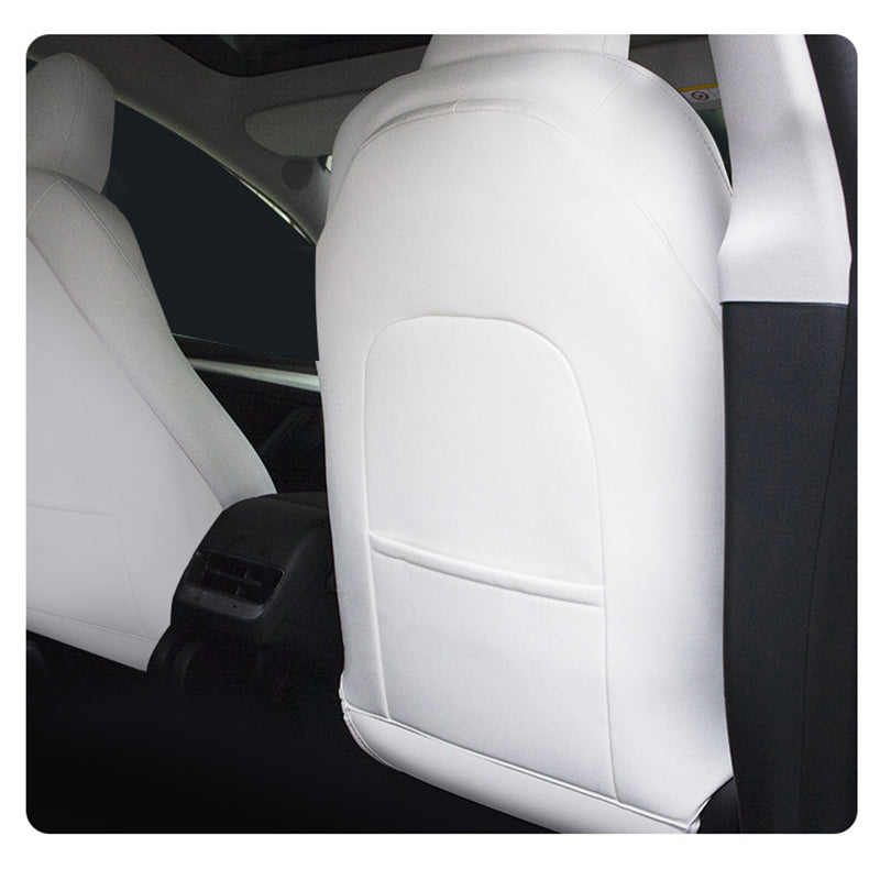 Tesla Model Y Model 3 Seat Back Kick Protectors Cover Leather Anti Kick Mat