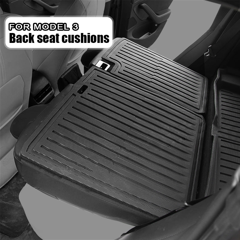 Tesla Model 3 Second Row Seats Back Cover TPE XPE Mat All Weather 2018-2024+