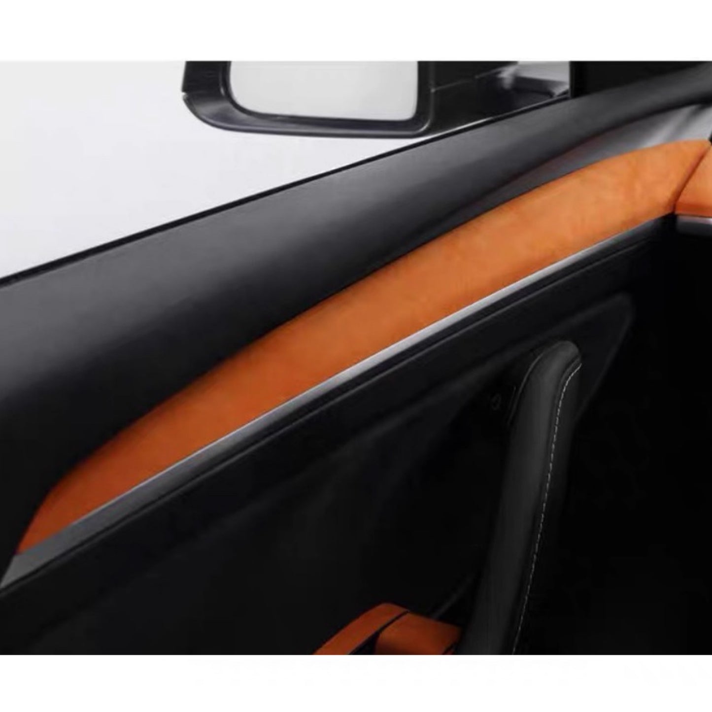 Tesla Model 3 Model Y Alcantara Dashboard Cover Wrap & Inner Front Door Trim Panel Armrest Cover