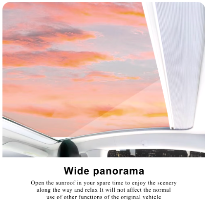 Model 3 Roof Skylight Roll Style Sunshade Magnetic For Tesla Model 3 2018-2023