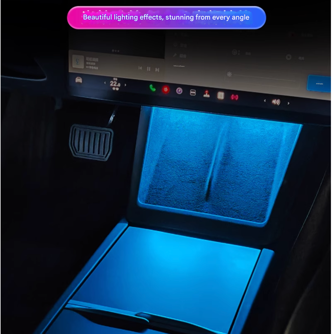 Tesla Model 3 highland RGB Ambient Lights With 60 Seconds Auto Off Module