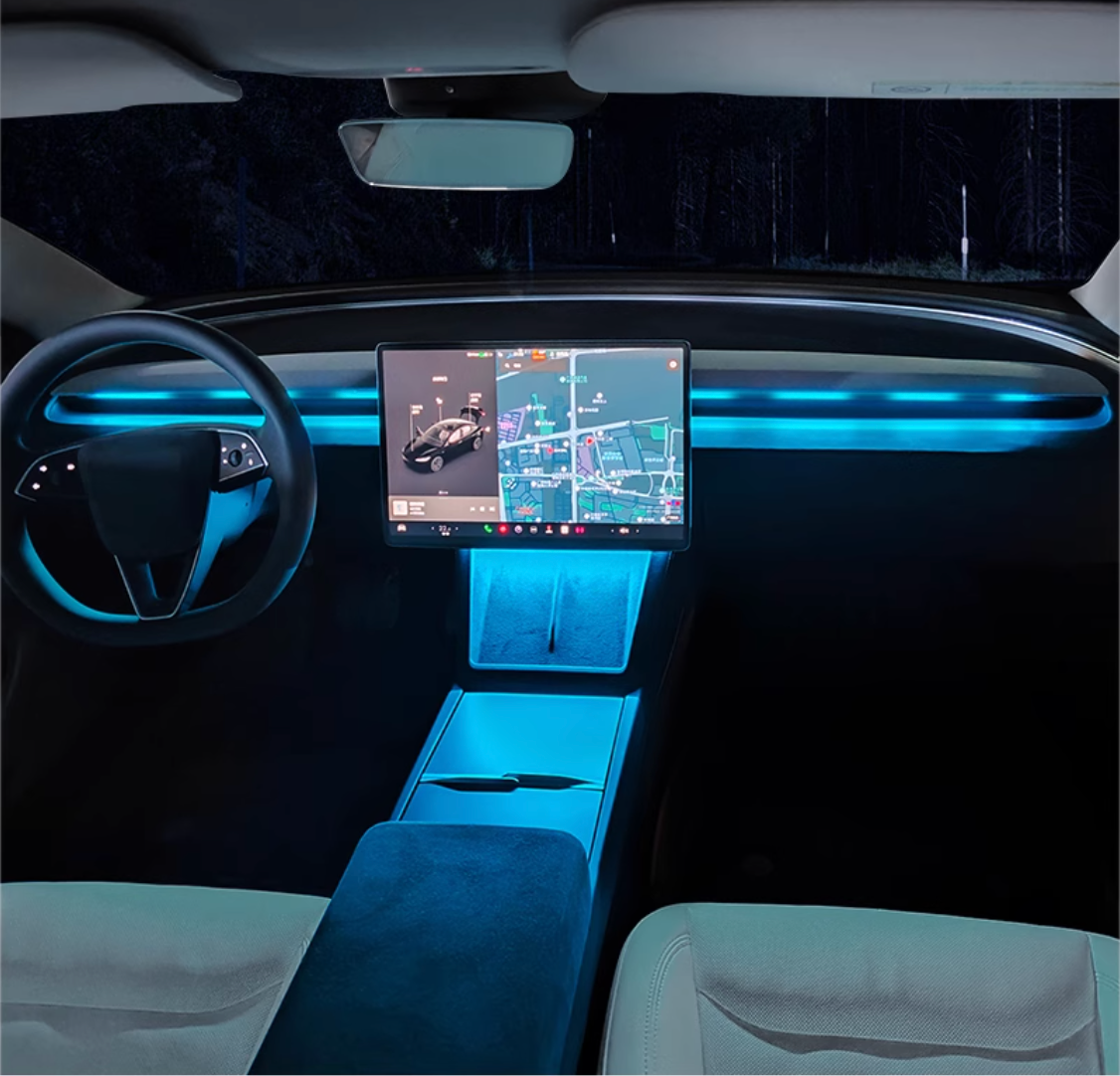 Tesla Model 3 highland RGB Ambient Lights With 60 Seconds Auto Off Module