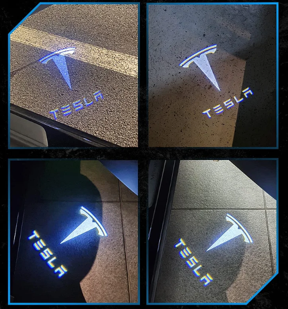 Tesla Projector Kits Puddle Lights Door LED Logo Projector Puddle Lights welcome light 4 doors
