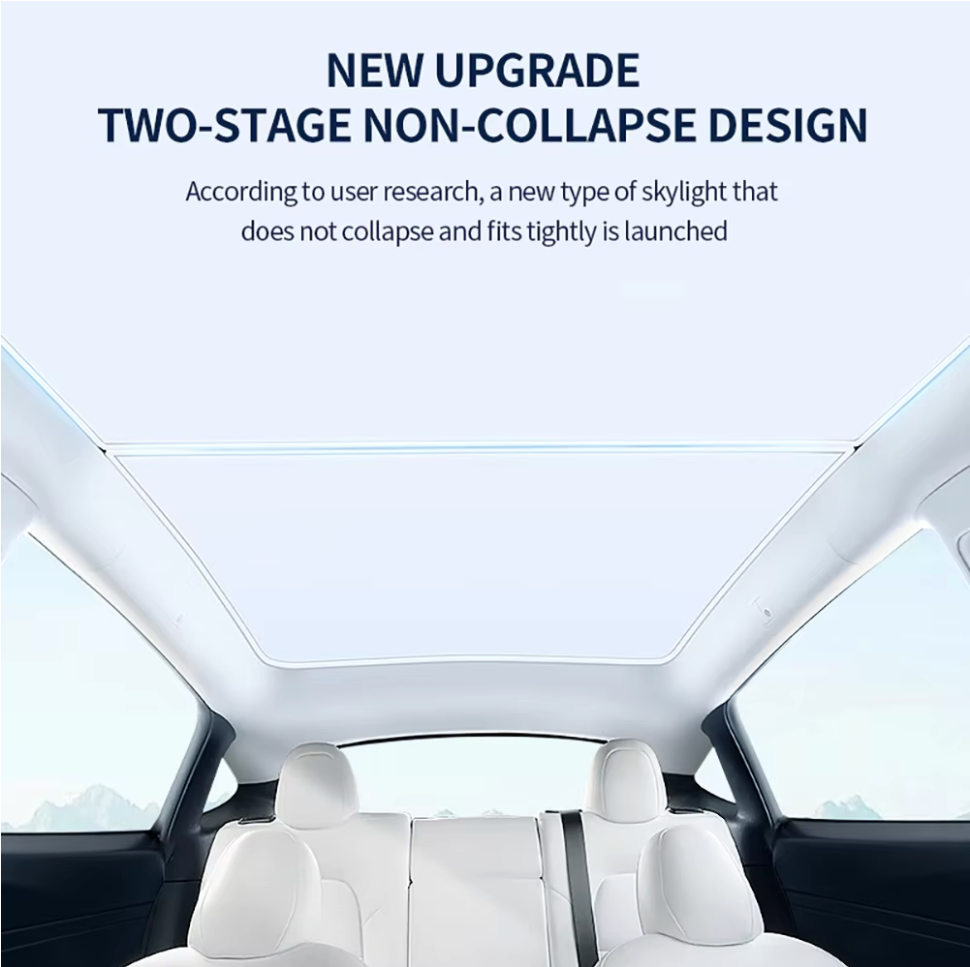 Tesla Model Y Glass Roof Sunshade Heat Insulation Ice Crystal 2020-2025