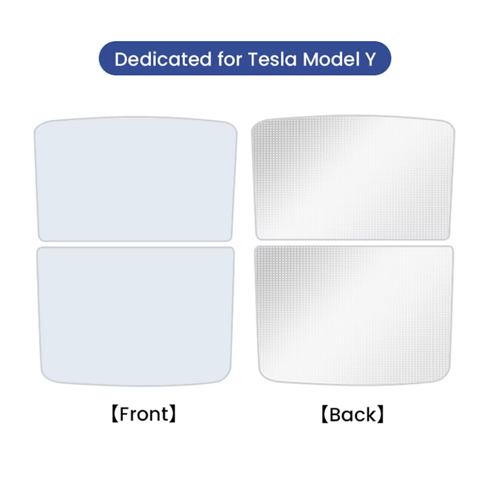 Tesla Model Y Glass Roof Sunshade Heat Insulation Ice Crystal 2020-2025