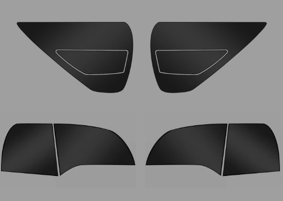 Model Y Model 3 Front Rear light PPF Pre Cut Smoke Tint
