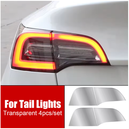 Model Y Model 3 Front Rear light PPF Pre Cut Smoke Tint