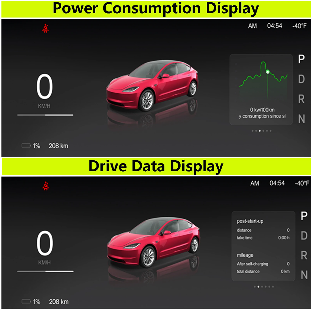 Model 3 Y F9 9-Inch Dashboard Air vent Head Up Display