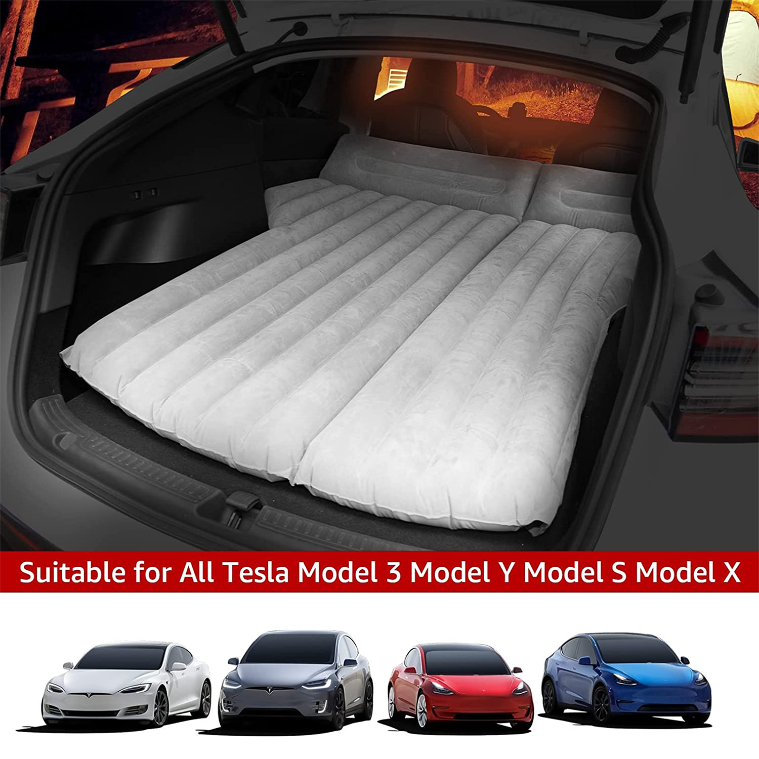 Mattress Portable Camping Air Bed Cushion Inflatable For Tesla Model Y US