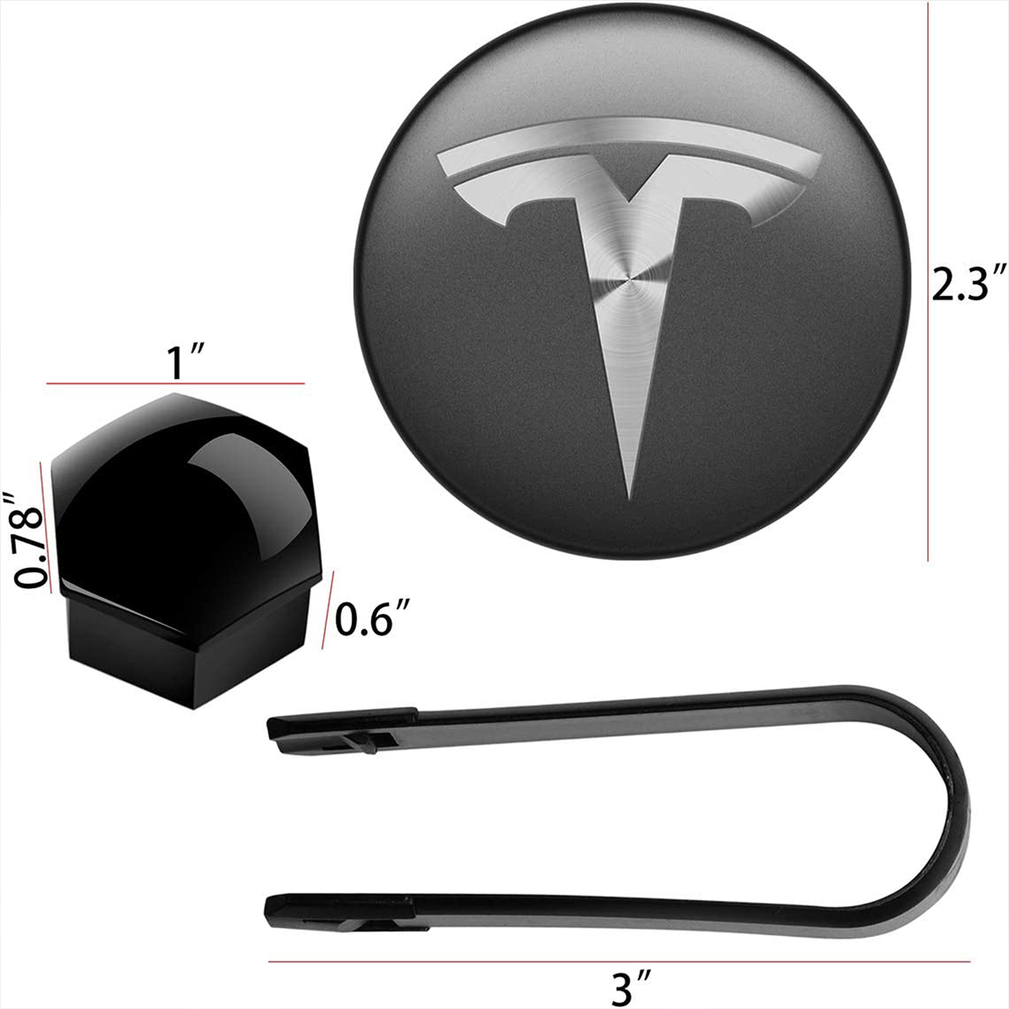 Tesla Model 3 Y Wheel Center Hub Cap Lug Nut Cover 2018-2024