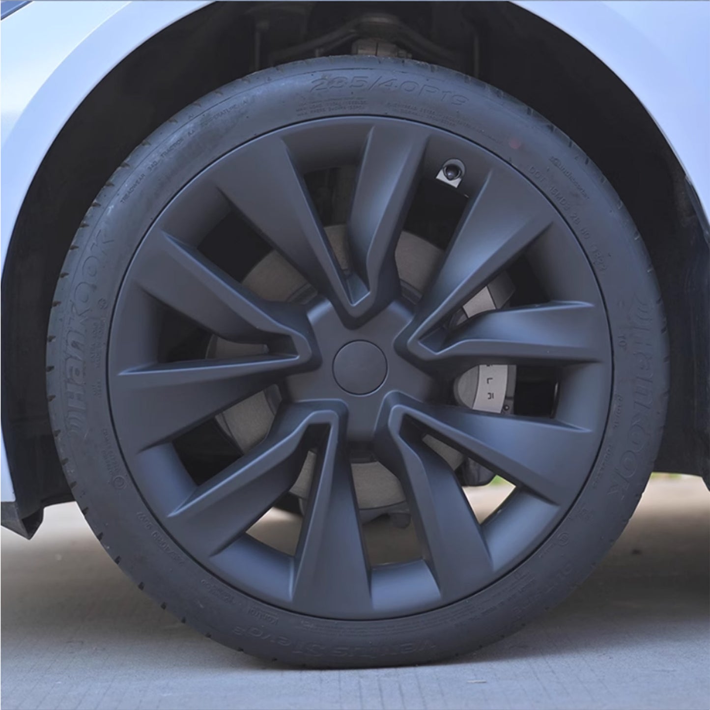 Tesla Model 3 Highland Matte Black Rims Cover 19inch With RED Logo 4PCS/Set Full Cover Protecting Hub