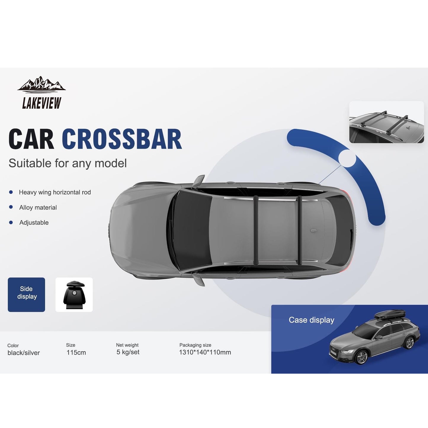 Roah Trip Heavy Duty High Quality Crossbar FLUSH / RAISED Roof Rack Crossbars Full Set