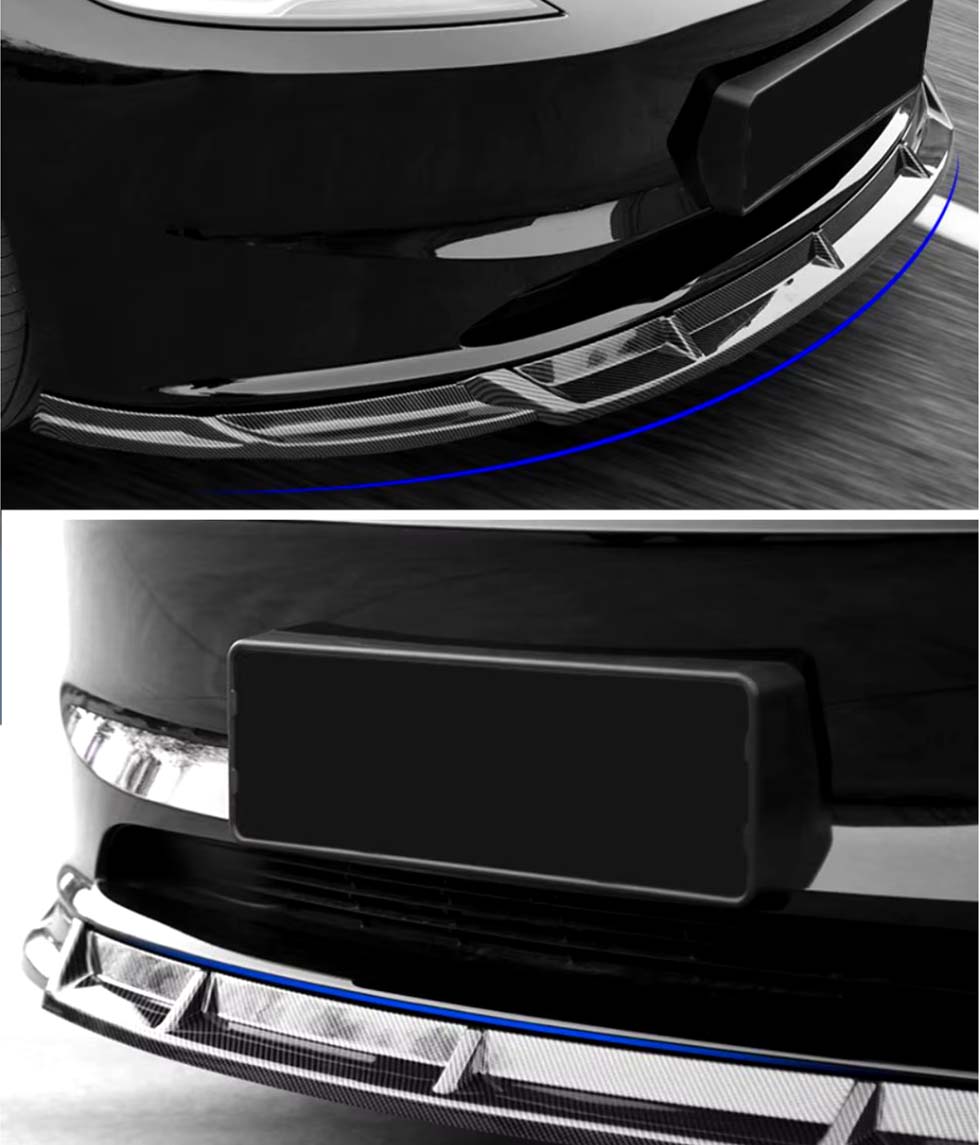 Tesla Model 3 Highland Front Spoiler Bumper Lip Style A
