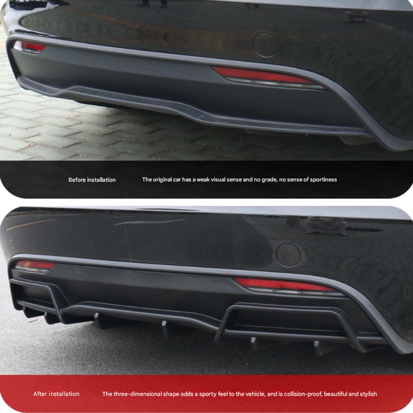Tesla Model 3 Rear Diffuser Rear Lip 2024up