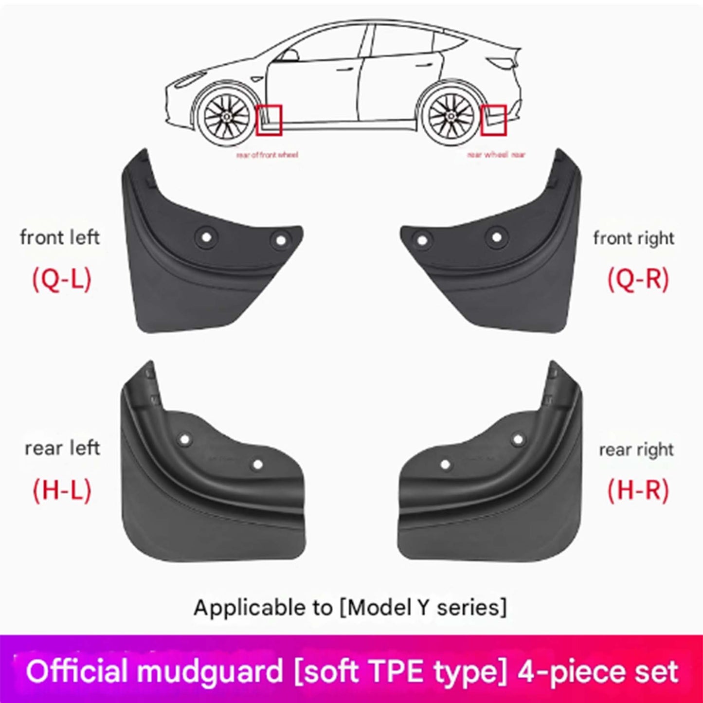 Tesla Model Y Model 3 highland mud flap