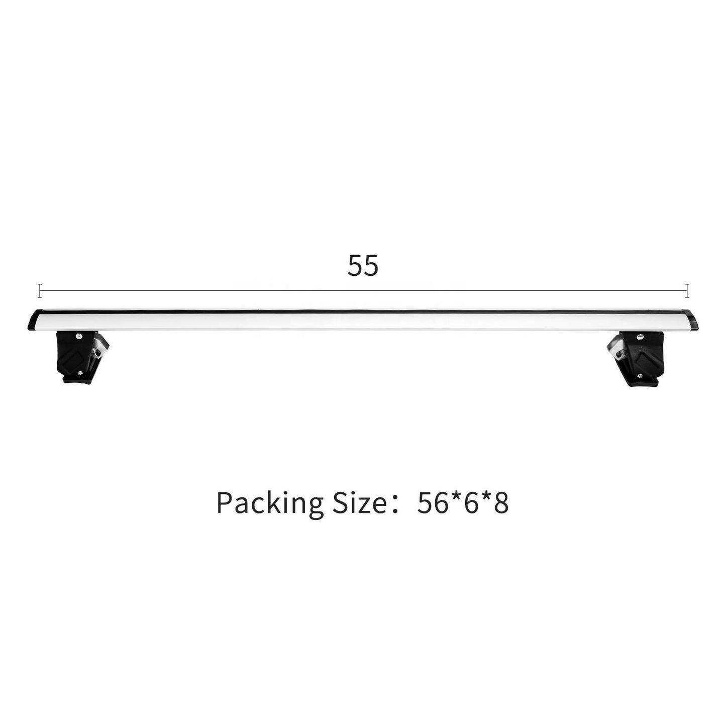Bare Roof Universal 51-59" Aluminum Roof Rack Cross Bar Full Set