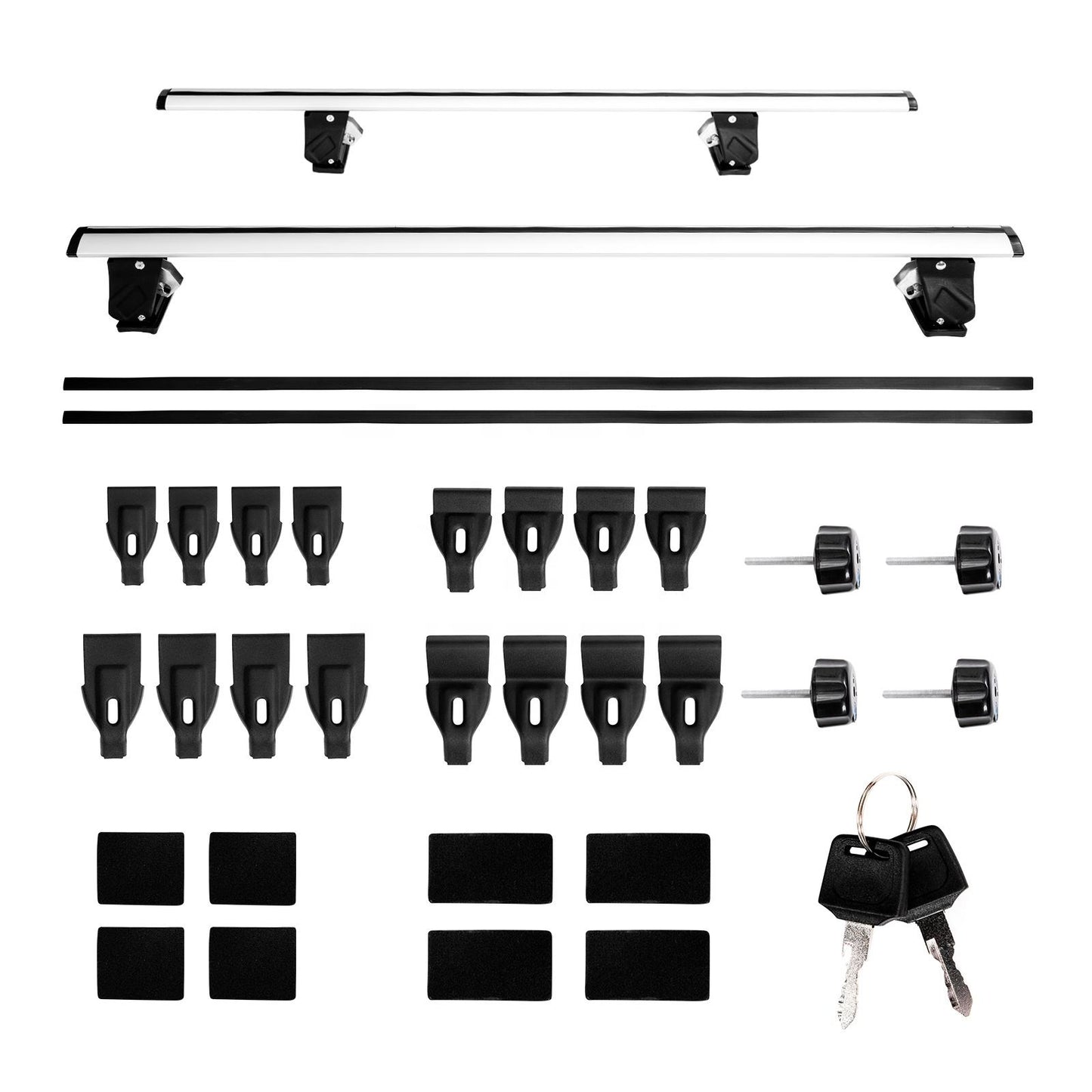 Bare Roof Universal 51-59" Aluminum Roof Rack Cross Bar Full Set