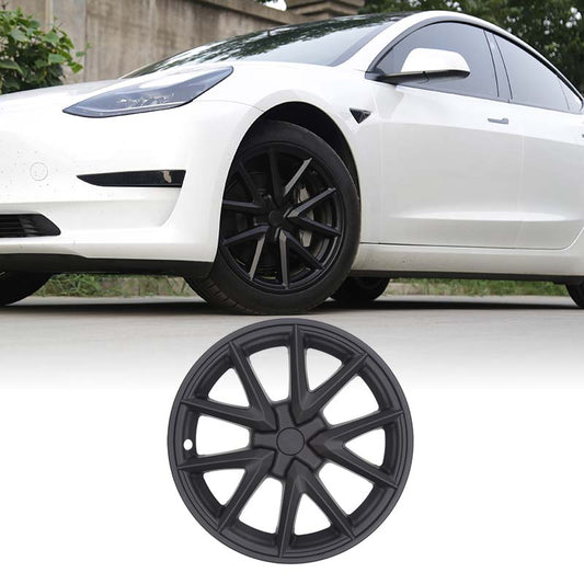 Tesla Model 3 Matte Black Rims Cover 18inch 4PCS/Set Full Cover Protecting Hub