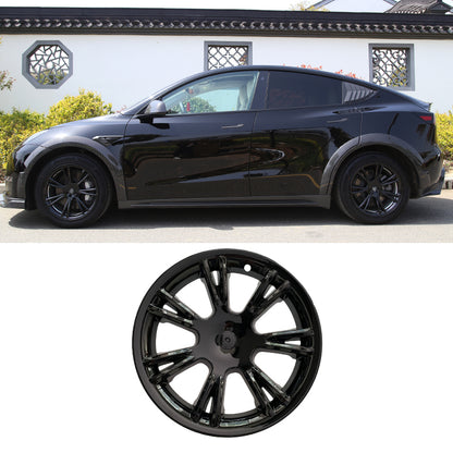 Tesla Model Y Gloss Black Rims Cover 19 inch 4PCS/Set Full Cover Protecting Hub