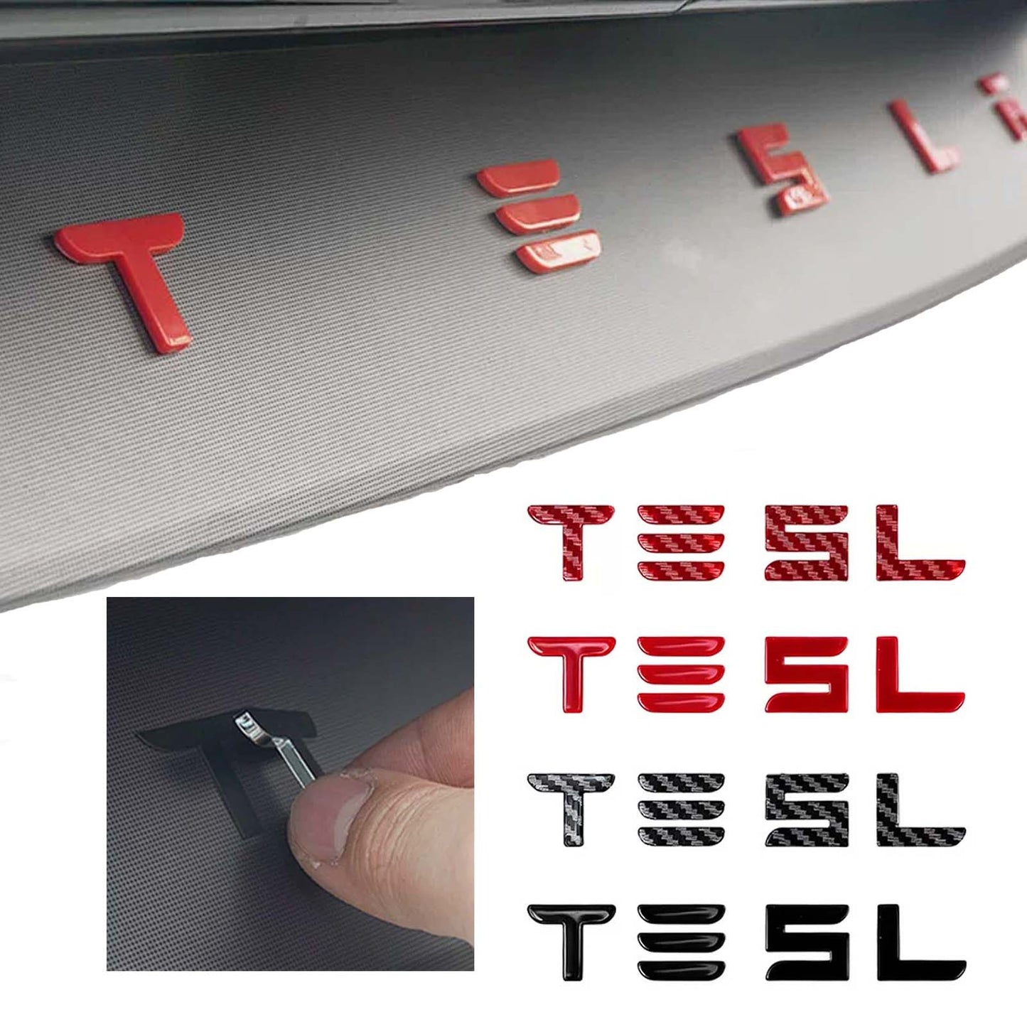 Tesla Model 3 Model Y Rear Emblem TESLA letter Logo Cover