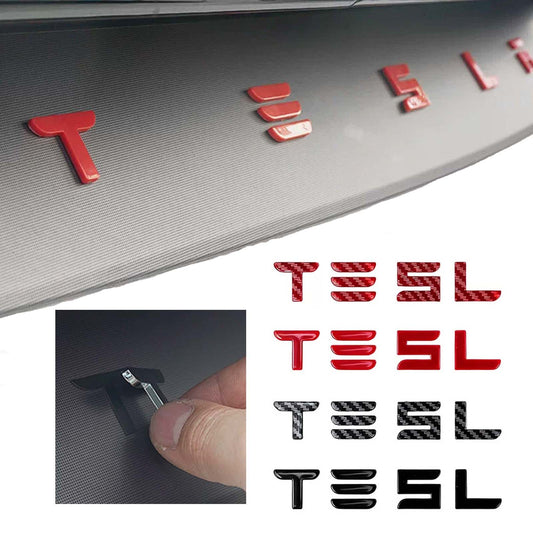 Tesla Model 3 Model Y Rear Emblem TESLA letter Logo Cover