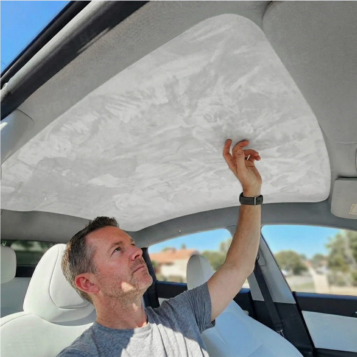 Model Y Sunshade Silicone Electrostatic Sunroof Shade Heat Insulation UV Protection