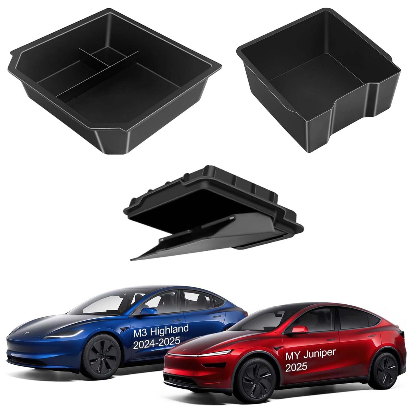 Tesla Model 3 Model Y Center Console Organizer Tray HL JP 3pcs
