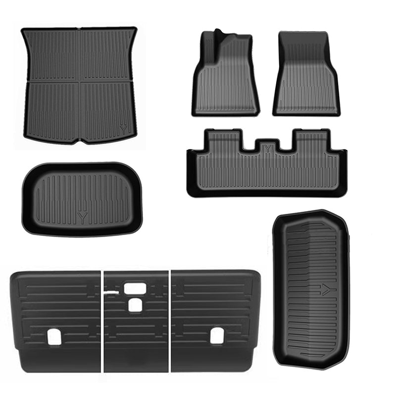 Tesla Model Y 2020-2025 TPE XPE All-weather 3D Floor Mats Full Set