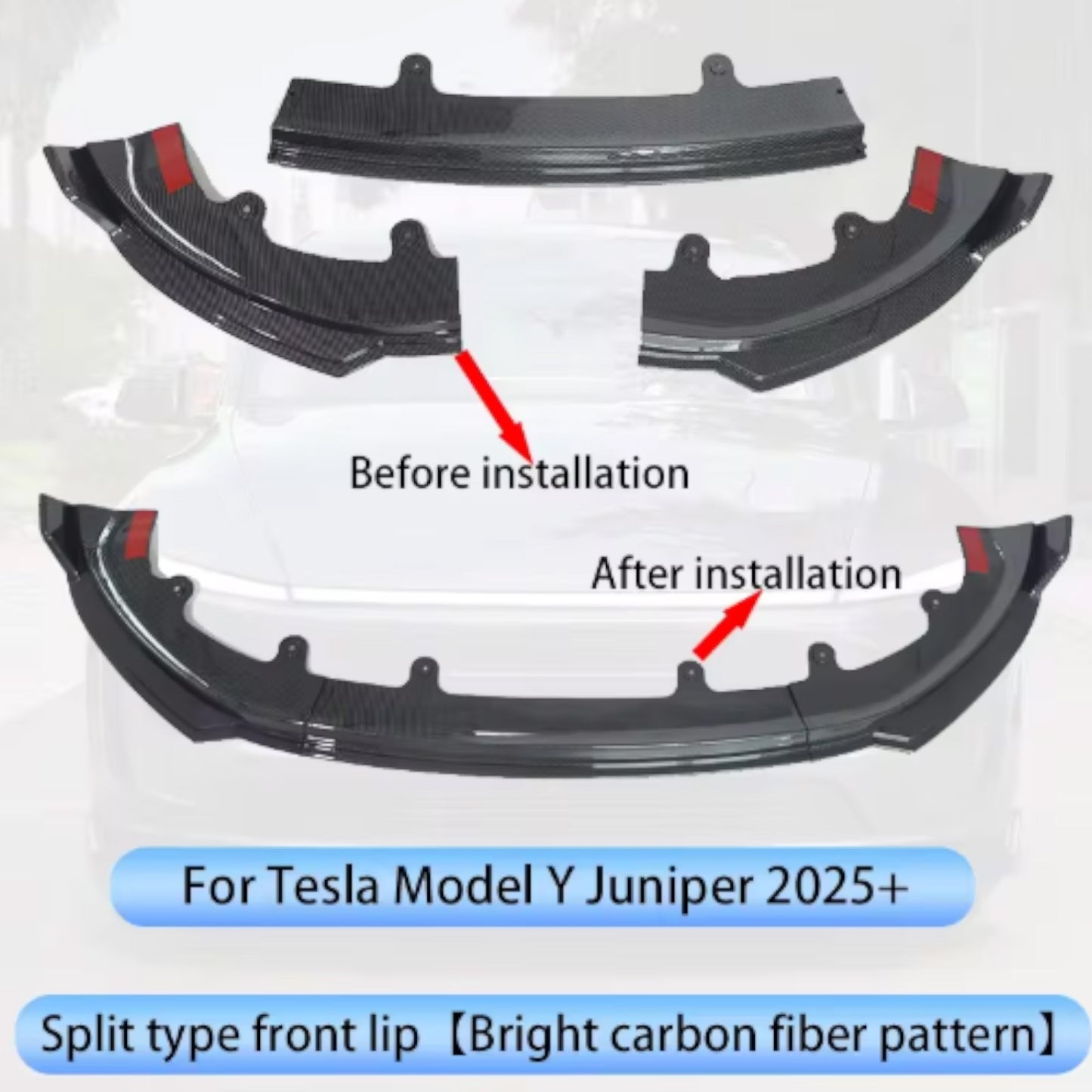 Model Y Juniper Front Lip Spoiler V1 ABS