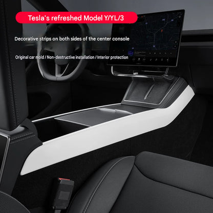 Model 3 Model Y Center Console Side Decorative White Strip
