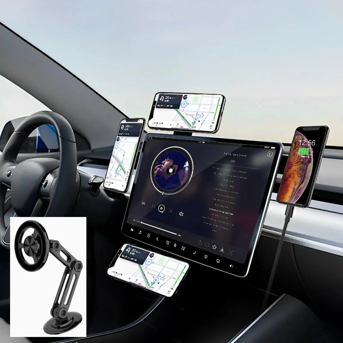 Phone Mount 720 Rotation Multi-Angle Magsafe Magnet For For Model 3 Model Y