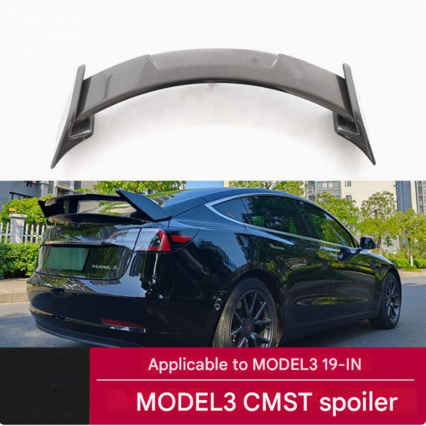 Model 3 Spoiler CMST style 2018-2025+