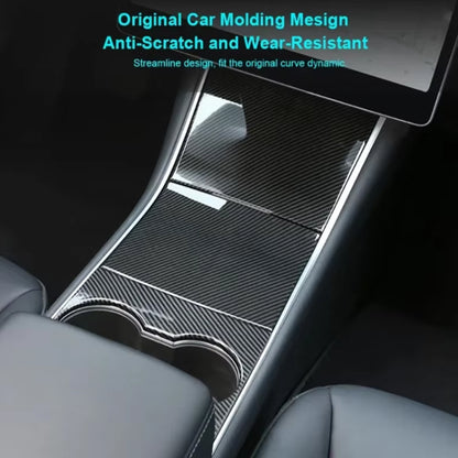 Center Console Carbon Fiber Decoration Panel ABS For Tesla Model 3 Model Y