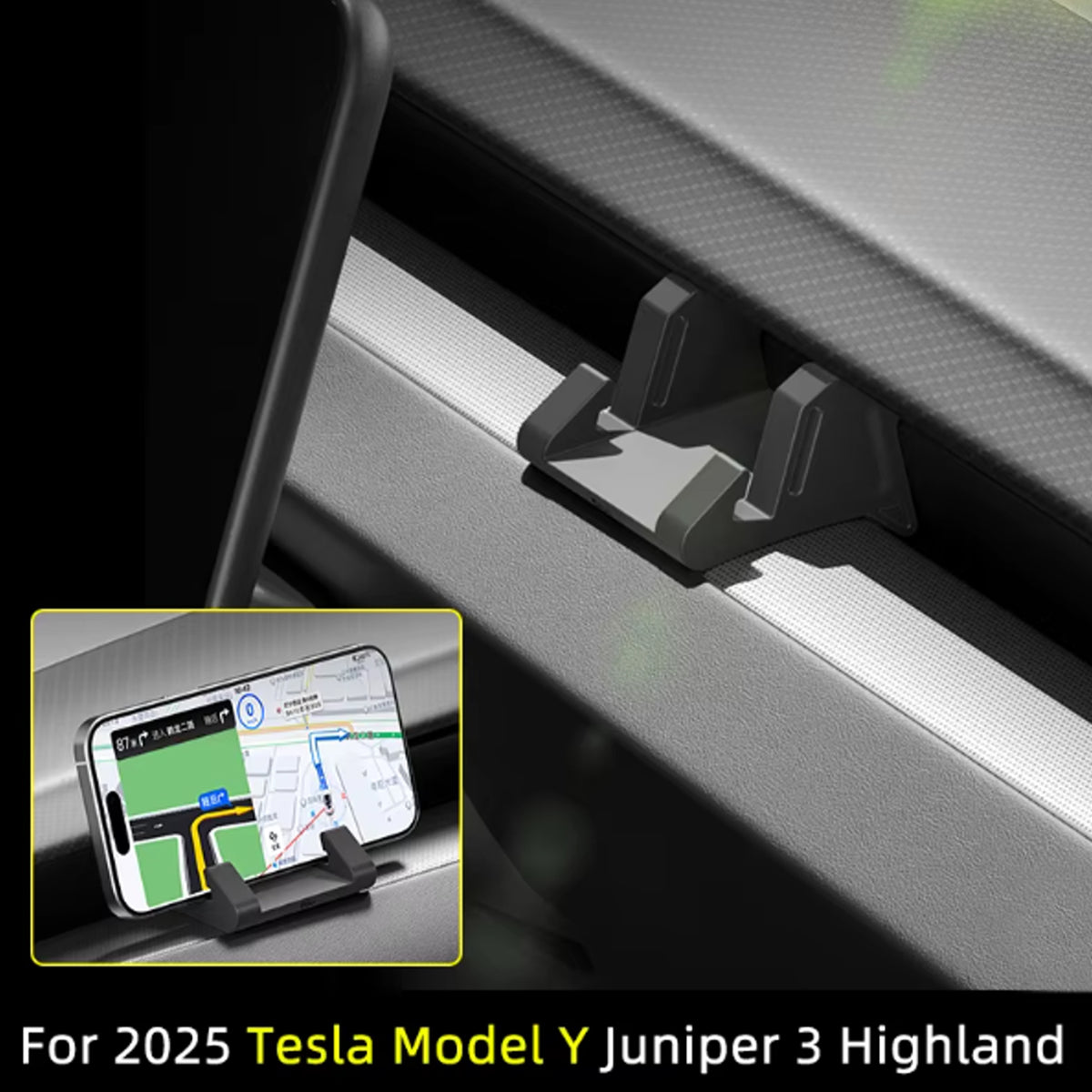 Phone Mount TPE V8 For Model 3 Highland / Y Juniper