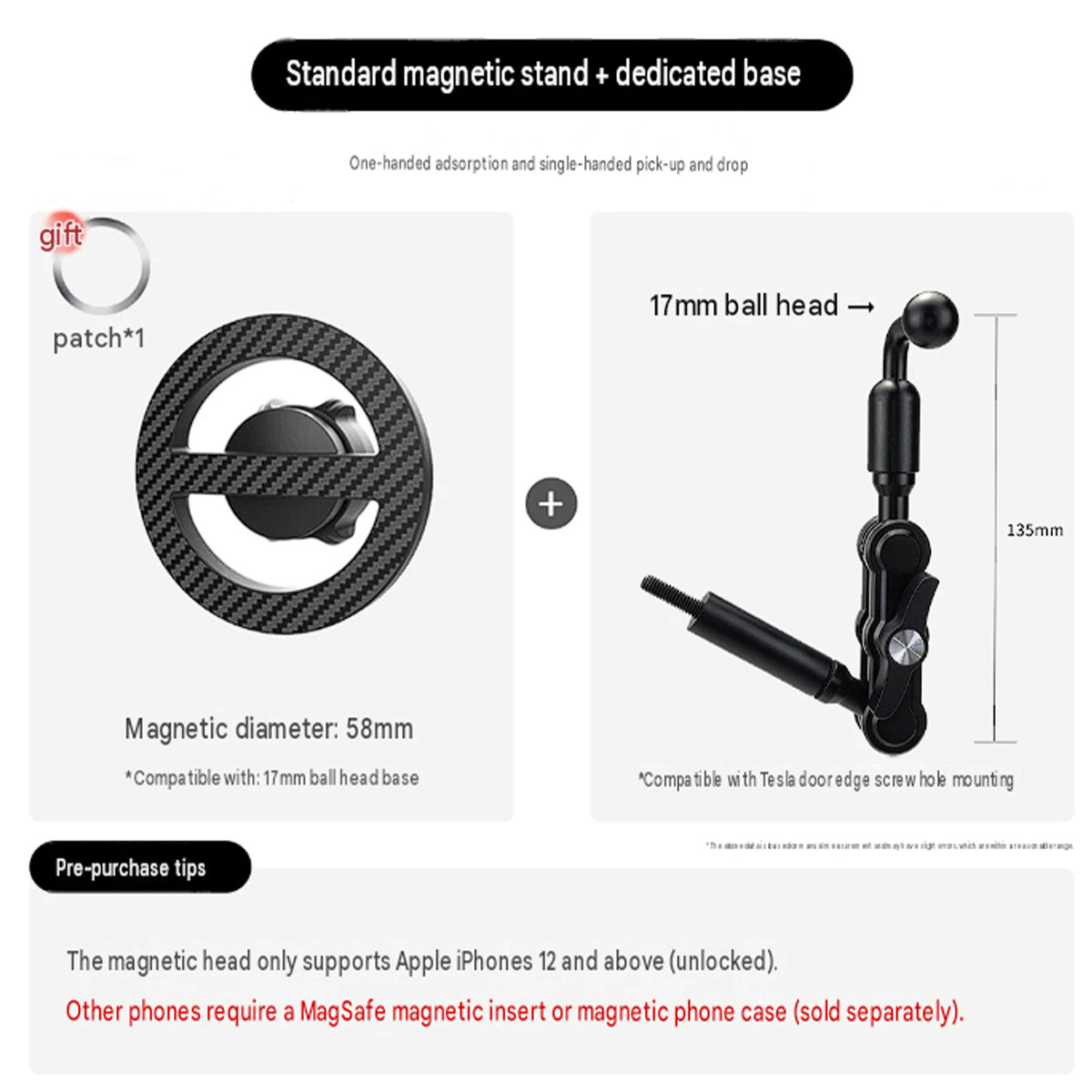 Tesla Model 3 Model Y Door Handle Phone Mount Magsafe Loaded Stand