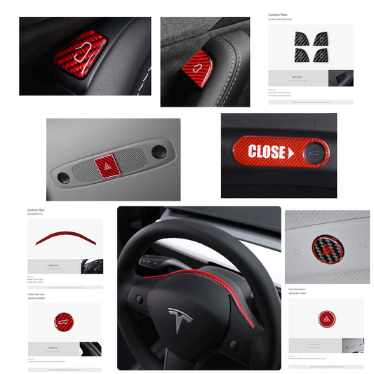 Model 3 / Model Y Interior Carbon Fiber Sticker